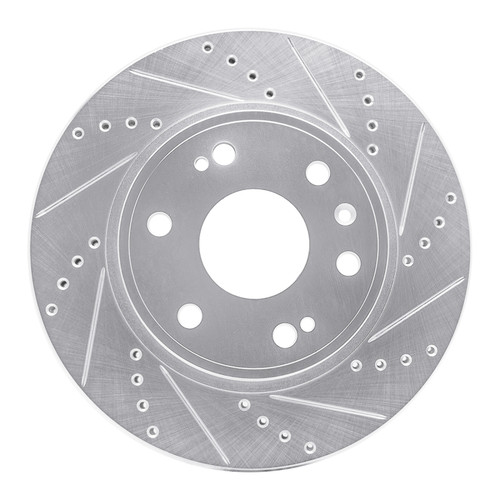 R1 09-20 Chevrolet TAHOE Front Right Drilled & Slotted Silver Brake Rotor