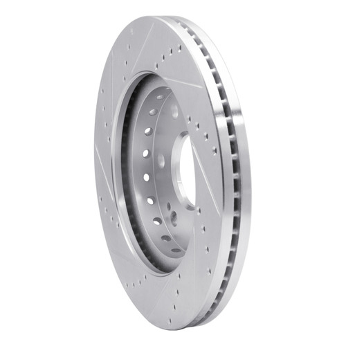 R1 09-20 Chevrolet TAHOE Front Right Drilled & Slotted Silver Brake Rotor