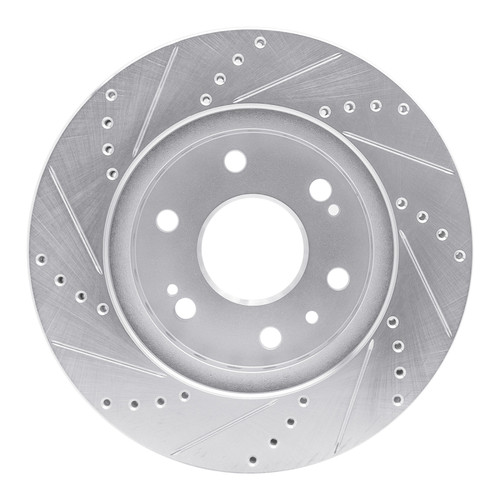 R1 09-20 Chevrolet TAHOE Front Right Drilled & Slotted Silver Brake Rotor