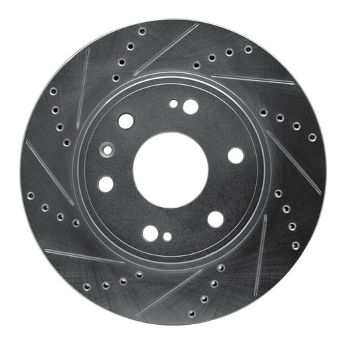 R1 09-20 Chevrolet TAHOE Front Left Drilled & Slotted Silver Brake Rotor