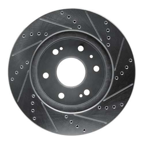 R1 09-20 Chevrolet TAHOE Front Left Drilled & Slotted Silver Brake Rotor
