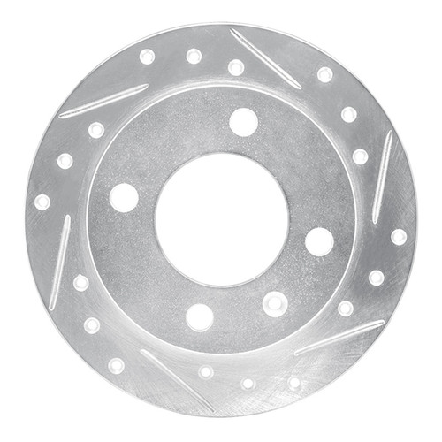 R1 78-80 Ford Fiesta (USA/Canada) Front Right Drilled & Slotted Silver Brake Rotor