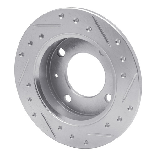 R1 78-80 Ford Fiesta (USA/Canada) Front Left Drilled & Slotted Silver Brake Rotor