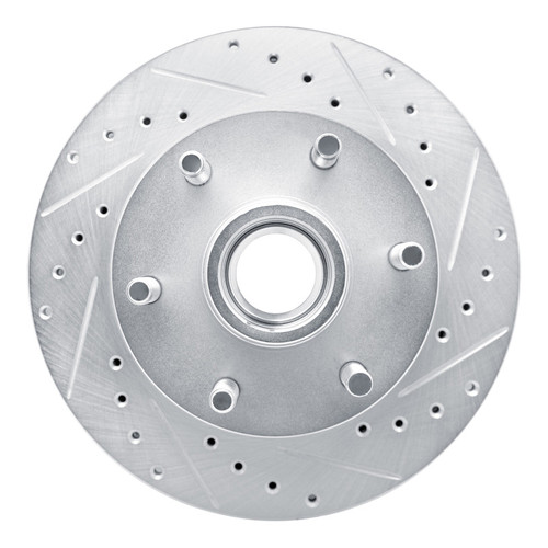 R1 94-02 Chevrolet Express 2500 Front Right Drilled & Slotted Silver Brake Rotor