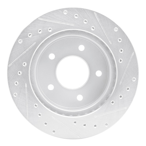 R1 90-02 Chevrolet ASTRO Front Left Drilled & Slotted Silver Brake Rotor