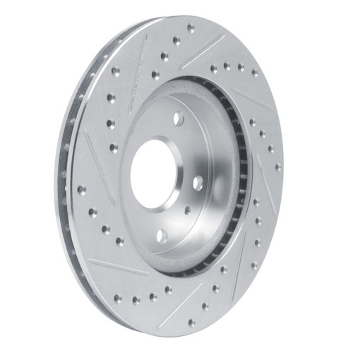 R1 88-89 Chevrolet C3500 Front Right Drilled & Slotted Silver Brake Rotor