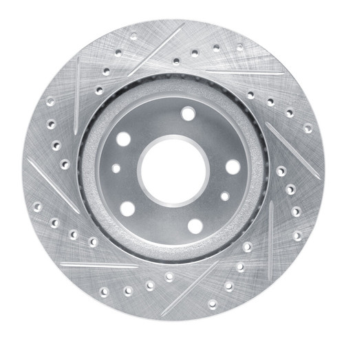 R1 88-89 Chevrolet C3500 Front Right Drilled & Slotted Silver Brake Rotor