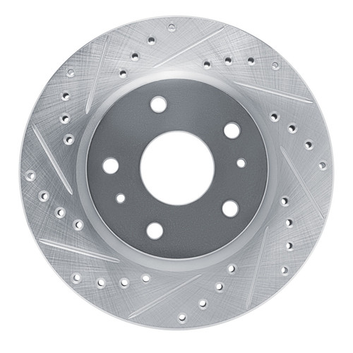 R1 88-89 Chevrolet C3500 Front Left Drilled & Slotted Silver Brake Rotor
