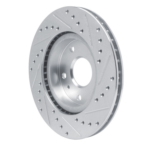 R1 88-89 Chevrolet C3500 Front Left Drilled & Slotted Silver Brake Rotor