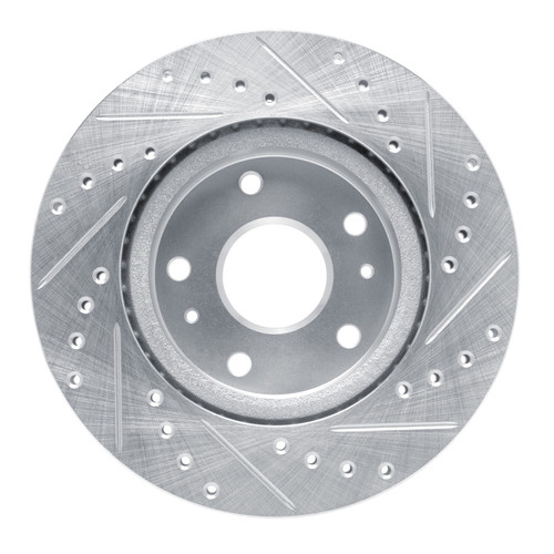 R1 88-89 Chevrolet C3500 Front Left Drilled & Slotted Silver Brake Rotor