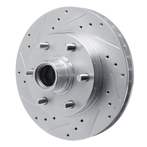 R1 88-96 Chevrolet C2500 Front Left Drilled & Slotted Silver Brake Rotor