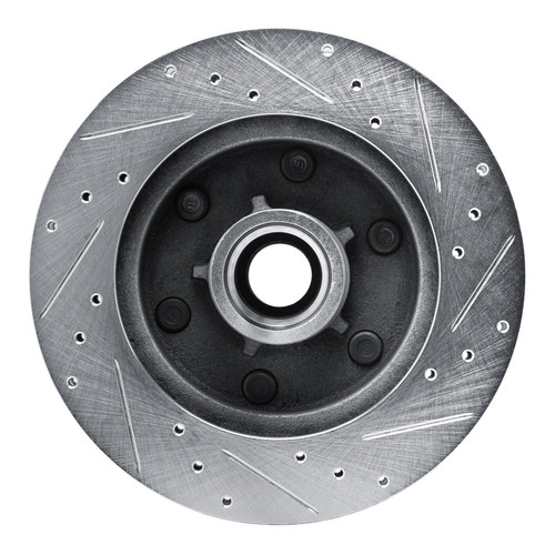 R1 88-96 Chevrolet C2500 Front Left Drilled & Slotted Silver Brake Rotor
