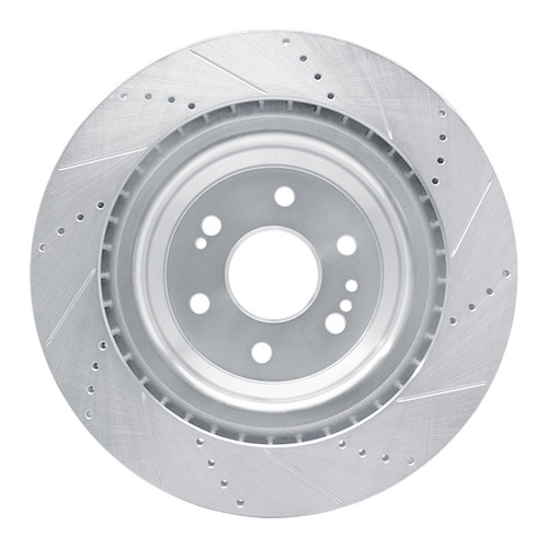R1 14-20 Cadillac Escalade ESV Front Left Drilled & Slotted Silver Brake Rotor