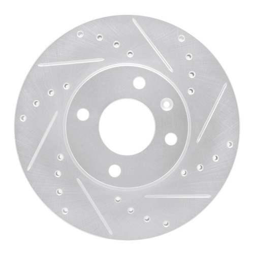 R1 16-22 Chevrolet SPARK (USA/Canada) Front Right Drilled & Slotted Silver Brake Rotor