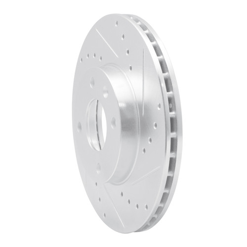 R1 16-22 Chevrolet SPARK (USA/Canada) Front Right Drilled & Slotted Silver Brake Rotor