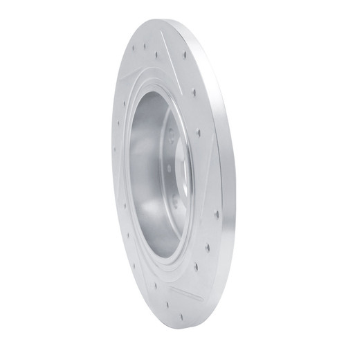 R1 16-25 Buick LaCrosse Rear Left Drilled & Slotted Silver Brake Rotor