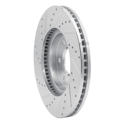 R1 06-09 Chevrolet TRAILBlazer Front Right Drilled & Slotted Silver Brake Rotor