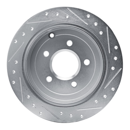 R1 01-07 Buick Rendezvous Rear Left Drilled & Slotted Silver Brake Rotor