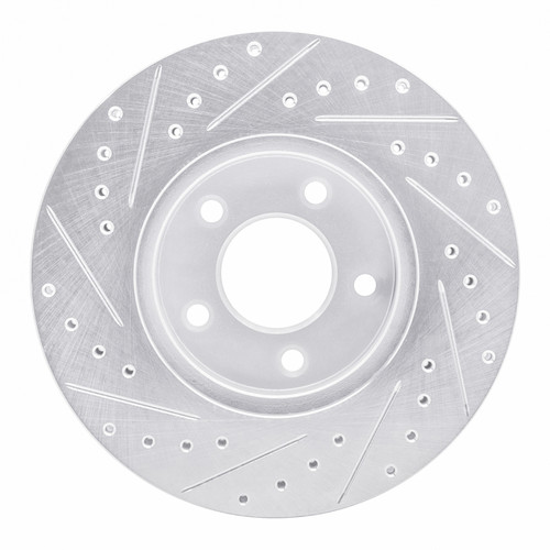 R1 01-07 Buick Rendezvous Front Right Drilled & Slotted Silver Brake Rotor EDZ-47067R