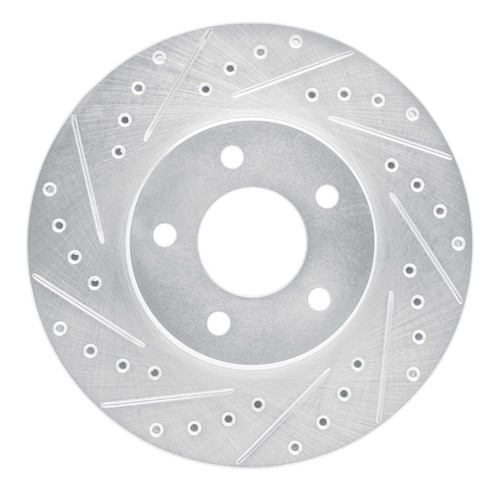 R1 01-07 Buick Rendezvous Front Left Drilled & Slotted Silver Brake Rotor EDZ-47067L