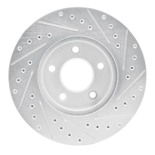 R1 01-07 Buick Rendezvous Front Left Drilled & Slotted Silver Brake Rotor EDZ-47067L