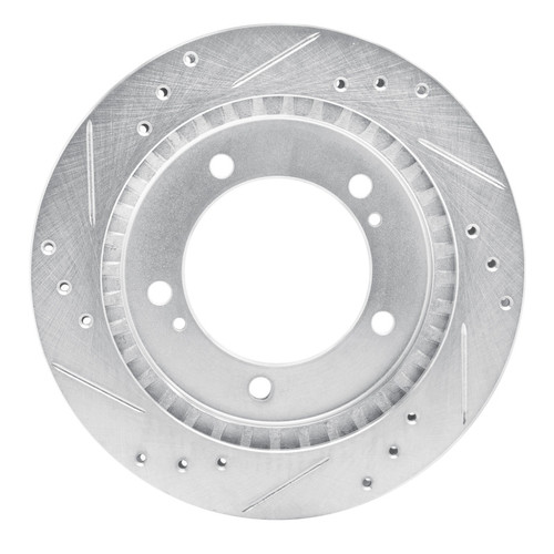 R1 99-04 Chevrolet Tracker Front Right Drilled & Slotted Silver Brake Rotor