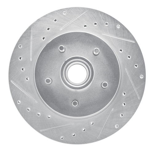 R1 85-92 Chevrolet Camaro Front Left Drilled & Slotted Silver Brake Rotor