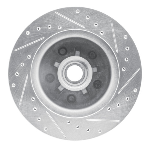R1 85-92 Chevrolet Camaro Front Left Drilled & Slotted Silver Brake Rotor