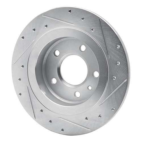 R1 11-19 Buick CASCADA Rear Left Drilled & Slotted Silver Brake Rotor