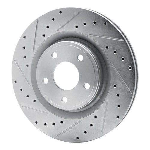 R1 07-10 Chevrolet COBALT Front Left Drilled & Slotted Silver Brake Rotor