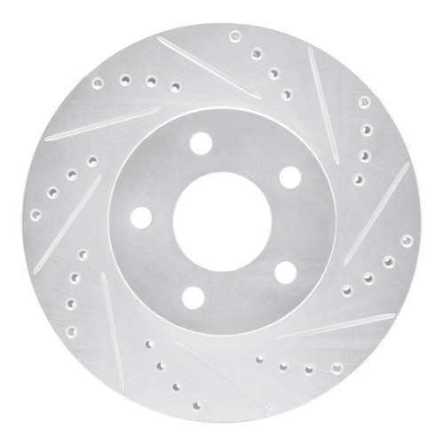 R1 07-10 Chevrolet COBALT Front Right Drilled & Slotted Silver Brake Rotor EDZ-47036R