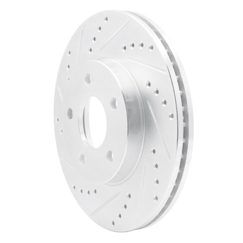 R1 07-10 Chevrolet COBALT Front Left Drilled & Slotted Silver Brake Rotor EDZ-47036L