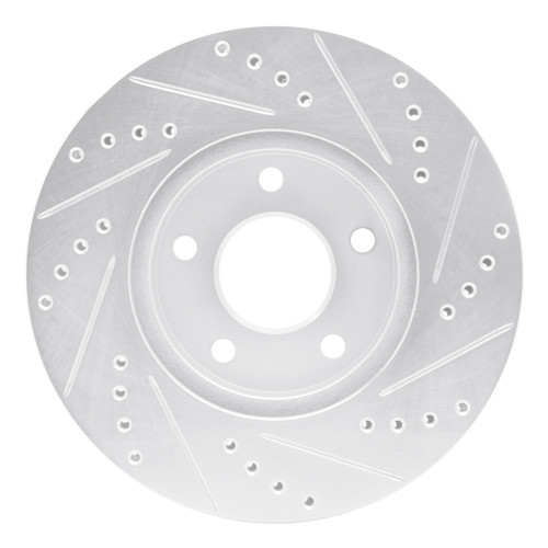 R1 07-10 Chevrolet COBALT Front Left Drilled & Slotted Silver Brake Rotor EDZ-47036L