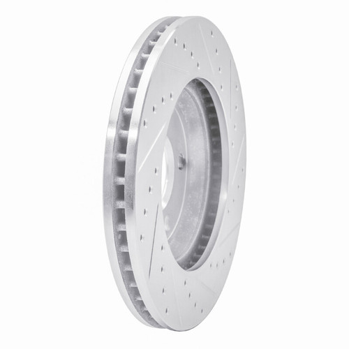 R1 05-05 Buick Park Avenue Front Left Drilled & Slotted Silver Brake Rotor