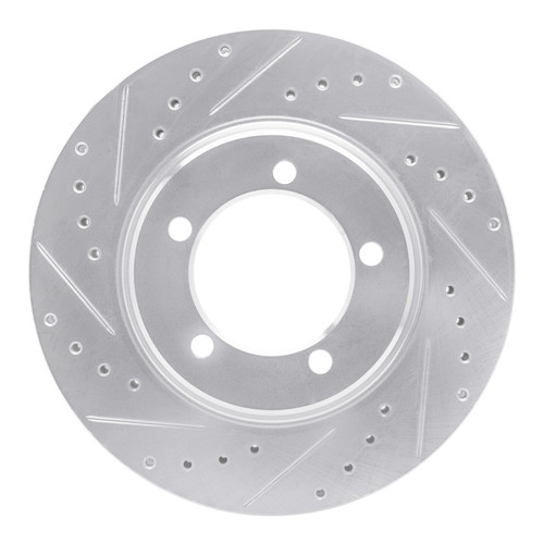 R1 67-70 Chevrolet BEL AIR Front Left Drilled & Slotted Silver Brake Rotor