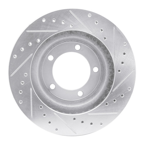 R1 67-70 Chevrolet BEL AIR Front Left Drilled & Slotted Silver Brake Rotor
