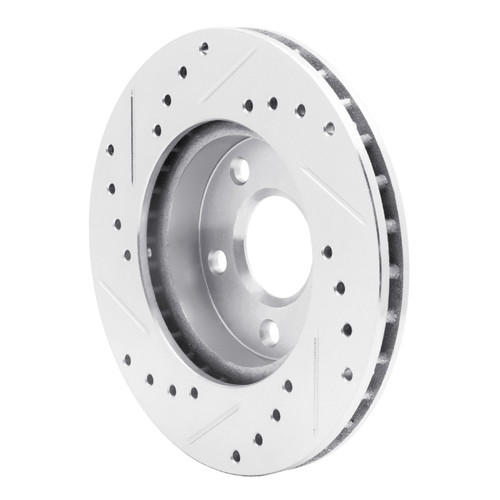 R1 82-84 Buick SKYHAWK Front Right Drilled & Slotted Silver Brake Rotor