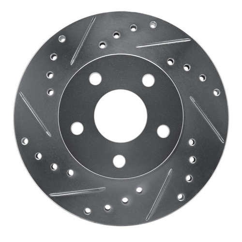 R1 82-84 Buick SKYHAWK Front Left Drilled & Slotted Silver Brake Rotor