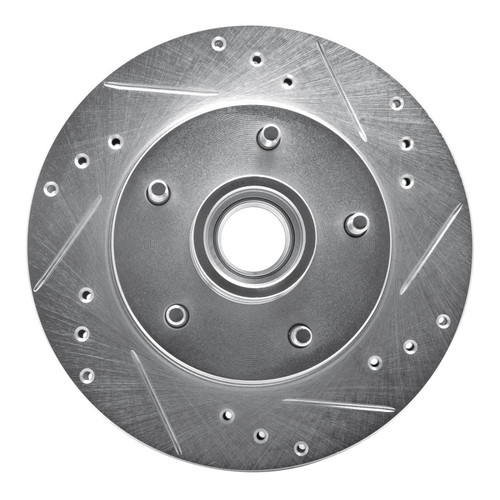 R1 78-78 Buick CENTURY Front Left Drilled & Slotted Silver Brake Rotor
