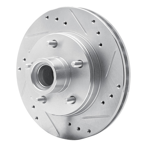 R1 78-78 Buick CENTURY Front Left Drilled & Slotted Silver Brake Rotor