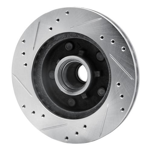 R1 78-78 Buick CENTURY Front Left Drilled & Slotted Silver Brake Rotor