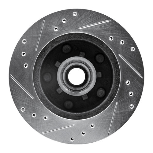 R1 78-78 Buick CENTURY Front Left Drilled & Slotted Silver Brake Rotor