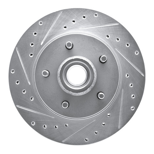 R1 77-78 Buick Riviera Front Left Drilled & Slotted Silver Brake Rotor