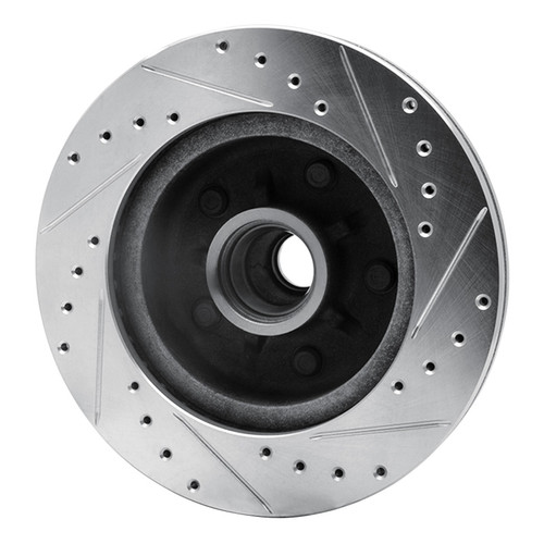 R1 77-78 Buick Riviera Front Left Drilled & Slotted Silver Brake Rotor