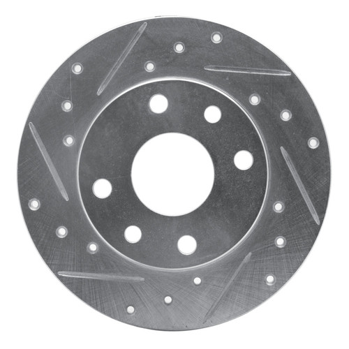 R1 85-89 Chevrolet SPECTRUM Front Left Drilled & Slotted Silver Brake Rotor