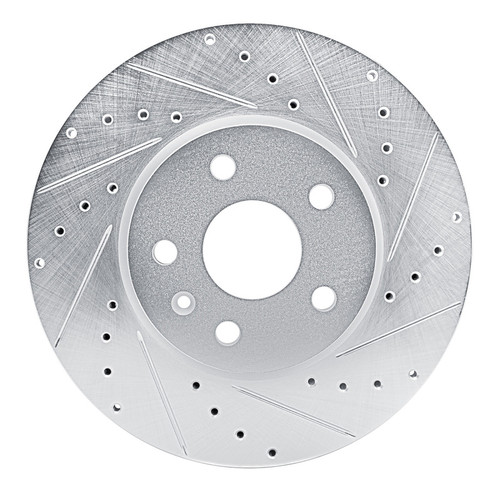 R1 19-25 Buick EnvisIon Front Right Drilled & Slotted Silver Brake Rotor