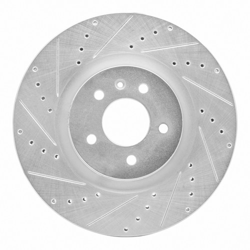 R1 16-20 Buick Regal Sportback Front Left Drilled & Slotted Silver Brake Rotor