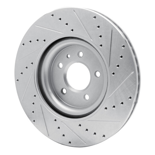R1 16-20 Buick Regal Sportback Front Left Drilled & Slotted Silver Brake Rotor