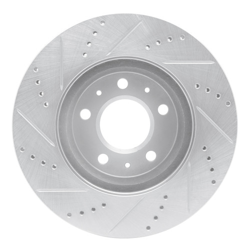 R1 03-08 Cadillac SEVILLE Front Right Drilled & Slotted Silver Brake Rotor