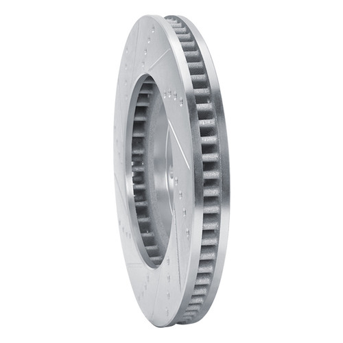 R1 03-07 Cadillac CTS Front Right Drilled & Slotted Silver Brake Rotor